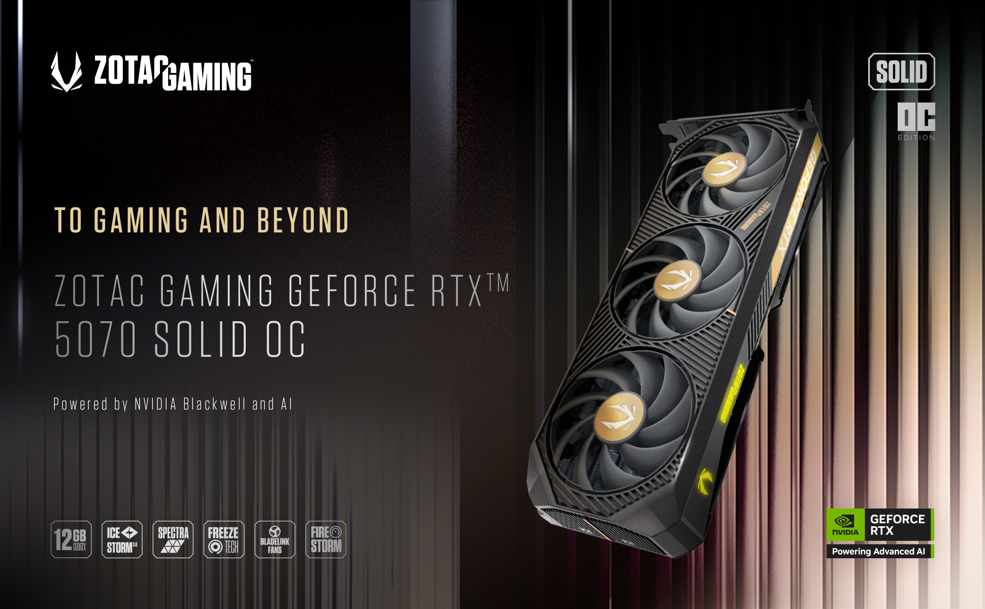 Zotac Solid OC GeForce RTX 5070 graphics card